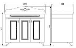 Водолей Тумба с раковиной "Анжелика 100" F-2 серая – фотография-5